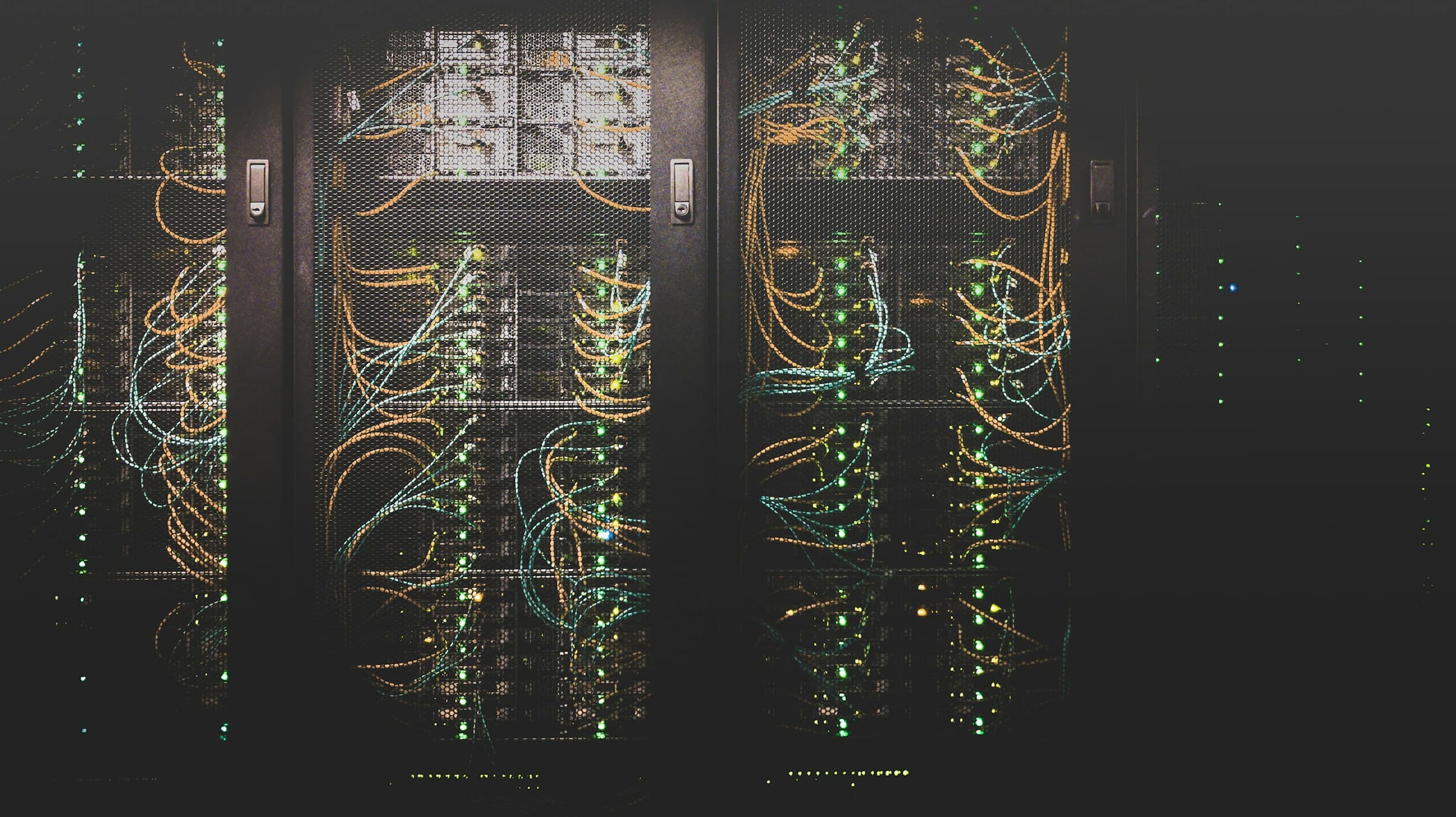 Server racks and network infrastructure in a data-center environment